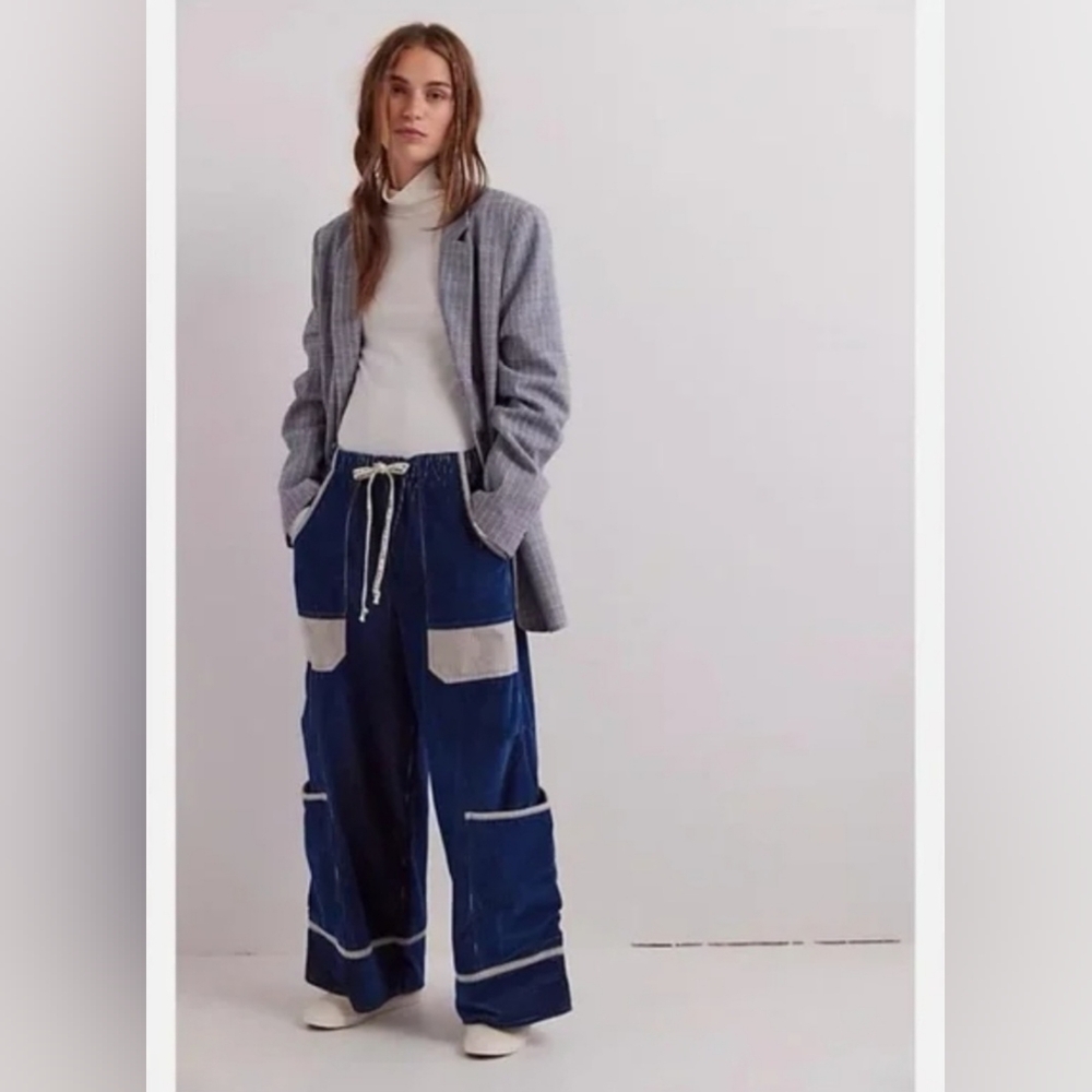 Free People Amethyst Wide Leg Pull On Jeans